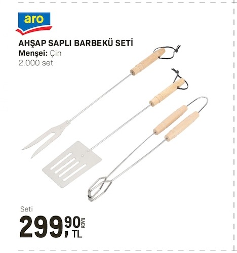Aro Ahşap Saplı Barbekü Seti 2.000 Set
