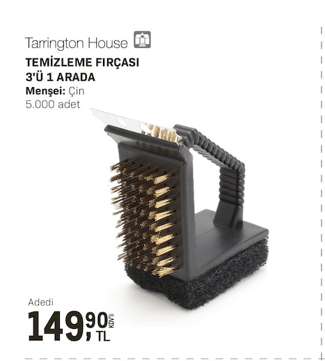 Tarrington House Temizleme Fırçası 3'Ü 1 Arada 5.000 Adet