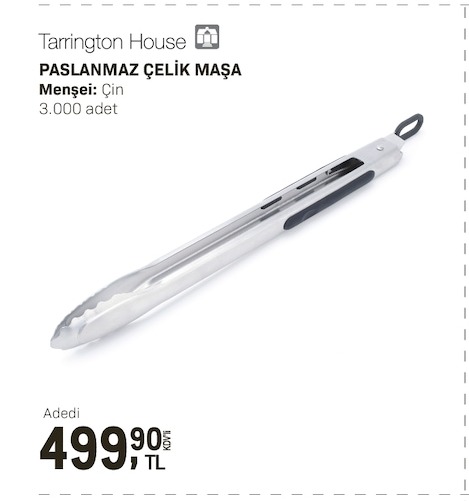 Tarrington House Paslanmaz Celik Masa 3.000 Adet