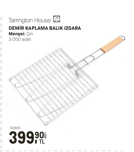 Tarrington House Demir Kaplama Balik Izgara 3.000 Adet