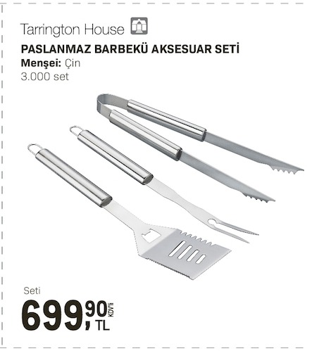 Paslanmaz Barbekü Aksesuar Seti 3.000 Set