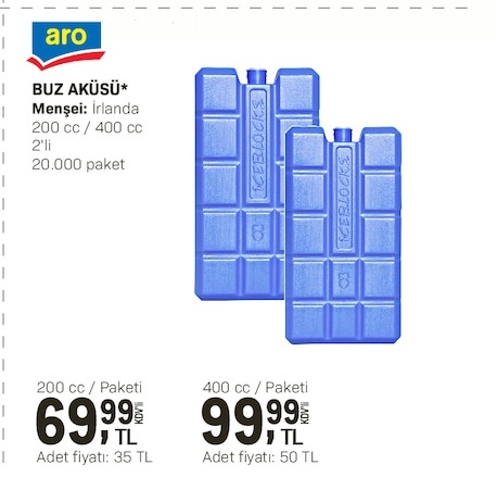 Aro Buz Aküsü 2'Li