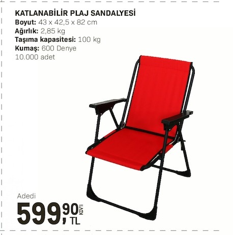 Katlanabilir Plaj Sandalyesi