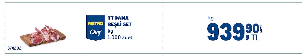 Tt Dana Beşli Set Kg 1.000 Adet