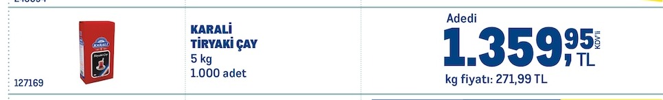 Karali Tiryakı Çay 5 Kg