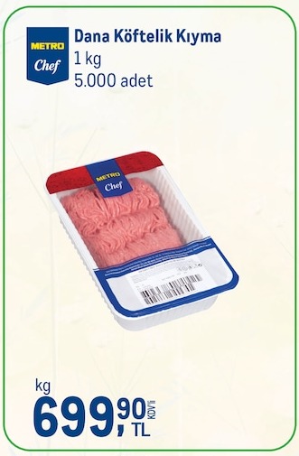 Metro Chef Dana Köftelik Kıyma 1 Kg