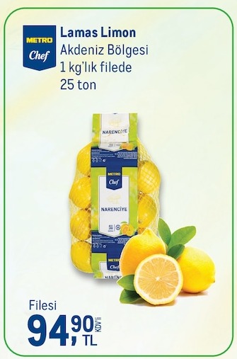 Lamas Limon Akdeniz Bölgesi 1 Kg'Lık File