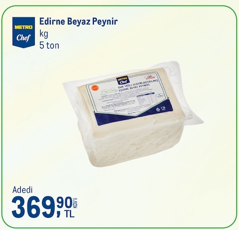 Metro Chef Edirne Beyaz Peynir 5 Ton