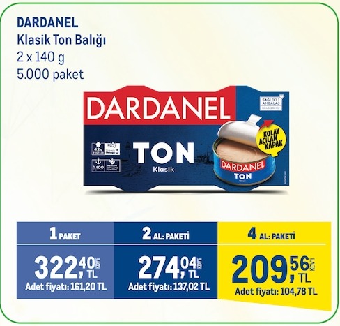 Dardanel Klasik Ton Balığı 2 X 140 G