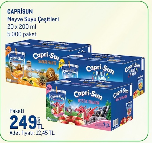 Capri-Sun Meyve Suyu Çeşitleri 20 X 200 Ml
