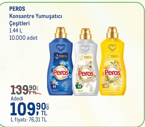 Peros Konsantre Yumuşatıcı Çeşitleri 1.44 L