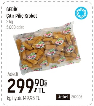 Gedik Çıtır Piliç Kroket 2Kg