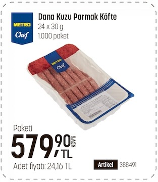Metro Chef Dana Kuzu Parmak Köfte 24 X 30 G