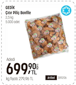 Gedik Çıtır Piliç Bonfile 2,5 Kg
