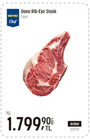 Metro Chef Dana Rib-Eye Steak 1 Ton