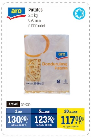 Aro Patates 2,5Kg