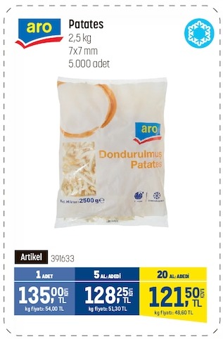 Aro Patates 2,5Kg