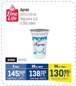 Fine Life Ayran 20X170Ml