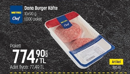 Metro Chef Dana Burger Köfte 10X90G