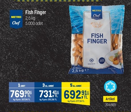 Metro Chef Fish Finger 2,5Kg