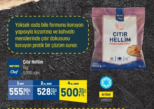 Metro Chef Çitir Hellim 1Kg