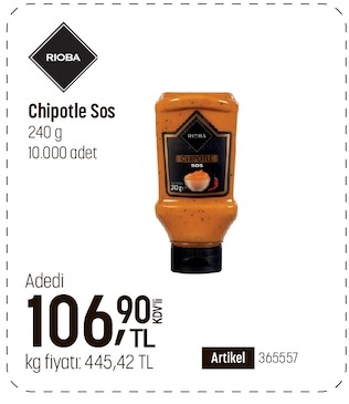 Rioba Chipotle Sos 240 G