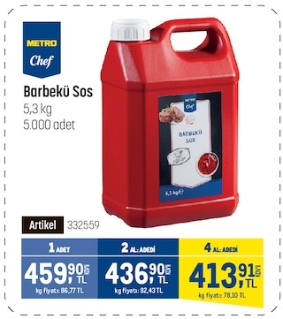 Metro Chef Barbekü Sos 5.3Kg