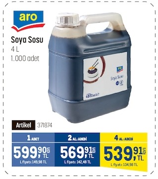 Aro Soya Sosu 4L