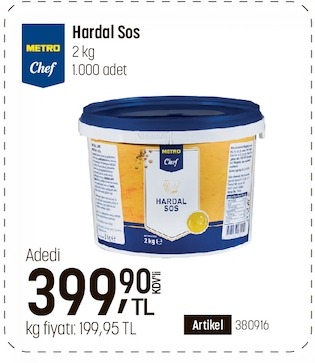 Metro Chef Hardal Sos 2 Kg