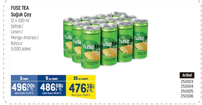 Fuse Tea Soğuk Çay 12 X 330 Ml