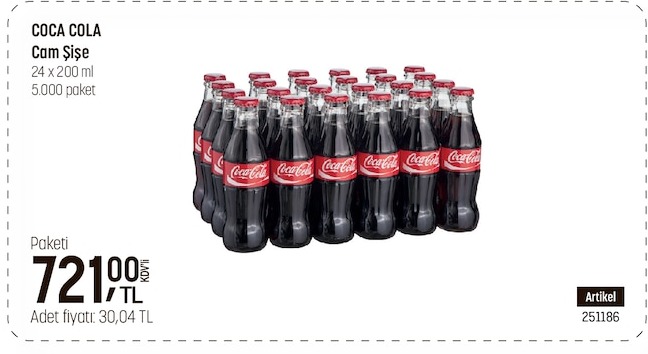 Coca Cola Cam Şişe 24 X 200 Ml