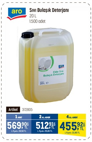 20 L Sıvı Bulaşık Deterjanı