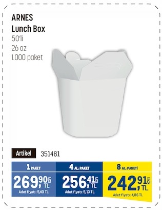 Arnes Lunch Box 50'Li 26Oz