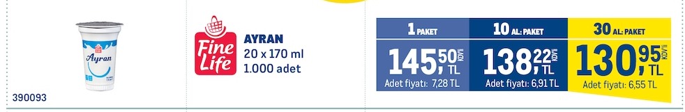 Fine Life Ayran 20 X 170 Ml