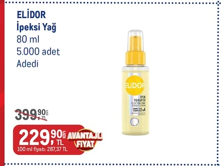 Elidor İpeksi Yağ 80Ml