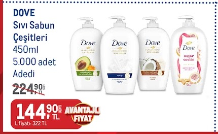 Dove Sıvı Sabun Çeşitleri 450Ml