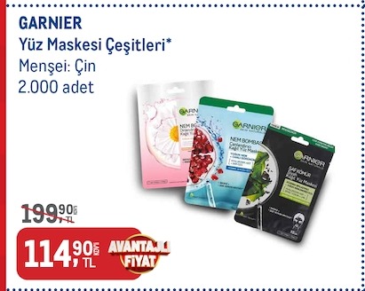 Garnier Yüz Maskesi Çeşitleri