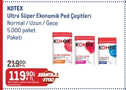 Kotex Ultra Süper Ekonomik Ped Çeşitleri Normal / Uzun / Gece