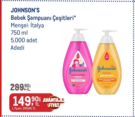 Johnson'S Bebek Şampuanı Çeşitleri 750Ml