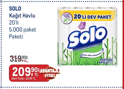 Solo Kağıt Havlu 20'Li