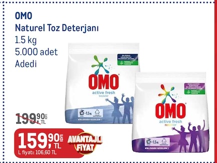 Omo Naturel Toz Deterjanı 1.5Kg