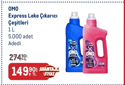 Omo Express Leke Çıkarıcı Çeşitleri 1 L