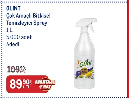 Glint Çok Amaçlı Bitkisel Temizleyici Sprey 1 L