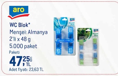 Aro Wc Blok 2Li X 48 G 5.000 Paket