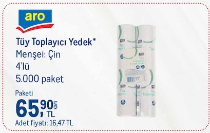 Aro Tüy Toplayıcı Yedek 4'Lü 5000 Paket