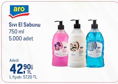 Aro Sıvı El Sabunu 750Ml