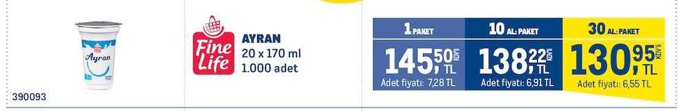 Fine Life Ayran 20 X 170 Ml