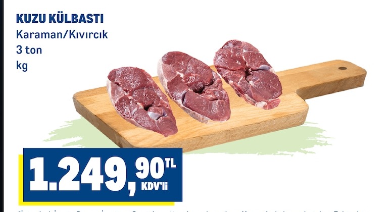 Kuzu Külbastı Karaman/Kıvırcık 3 Ton Kg