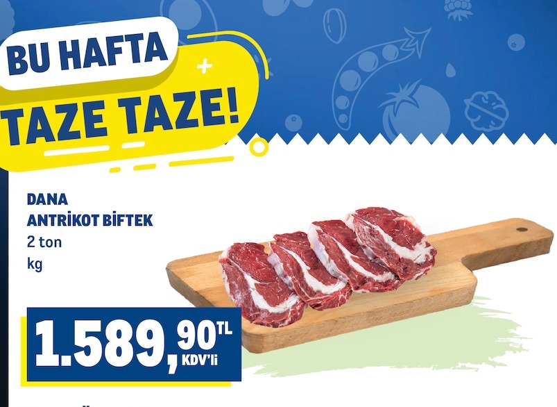Dana Antrikot Biftek 2 Ton Kg