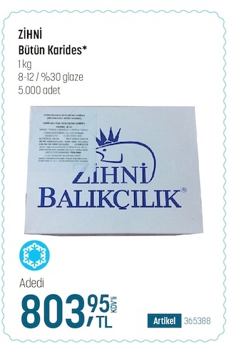 Zihni Bütün Karides 1Kg